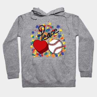 Peace Love Baseball Hoodie